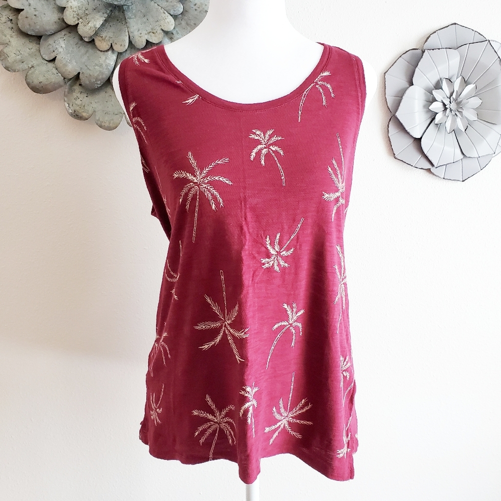 Old Navy Everywhere Palm Tree Cotton Tank Top -M